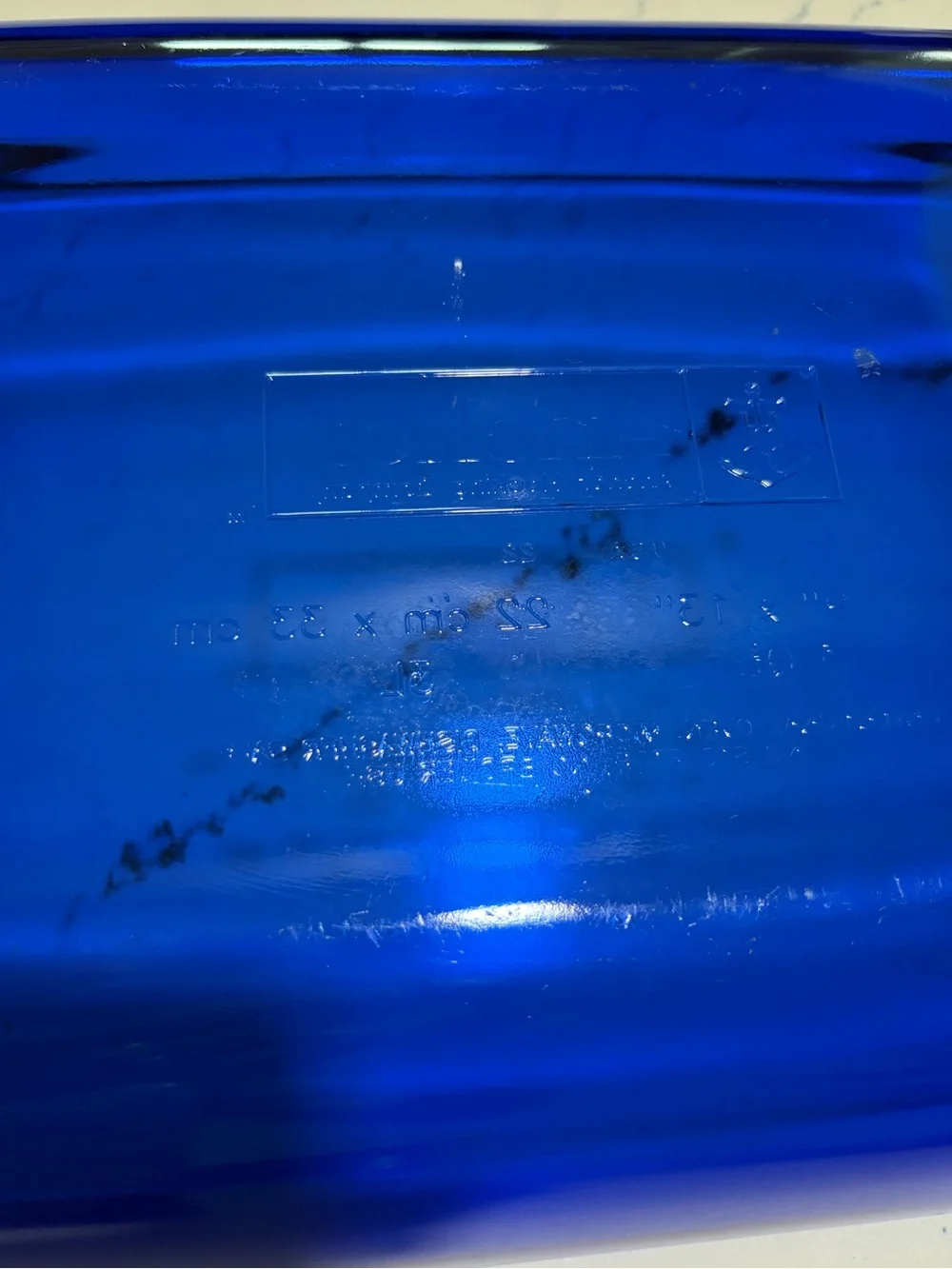 Anchor Hocking Cobalt Blue 9 by 13 lasagna baking dish